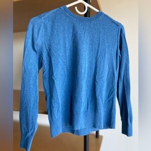 Everlane Organic Cotton Crewneck Sweater in Heathered Navy, XS